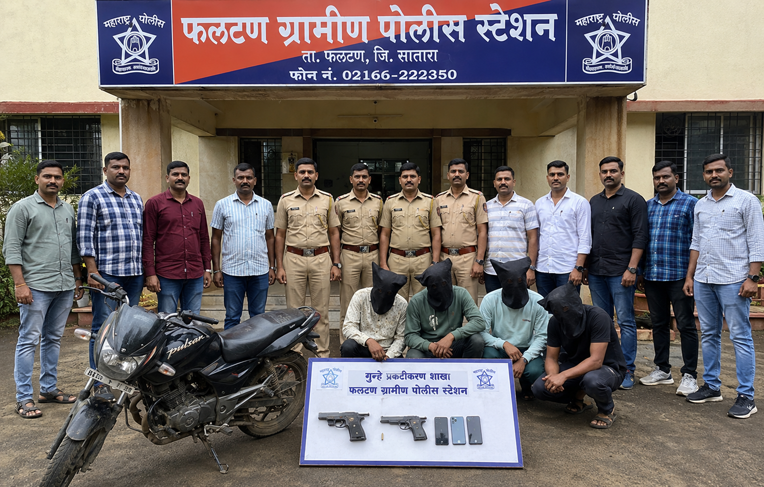 चार सराईत आरोपी जेरबंद, दोन गावठी पिस्तुले जप्त चार सराईत आरोपी जेरबंद, दोन गावठी पिस्तुले जप्त